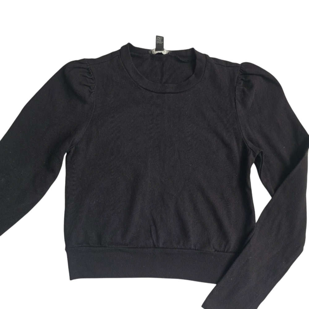 F21 Black Crop Sweater
